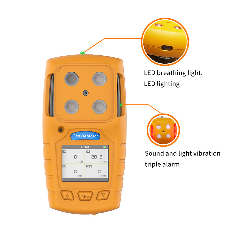 Industry Use IP54 Toxic Gas Detector 4 In 1 Ammonia Gas Monitor