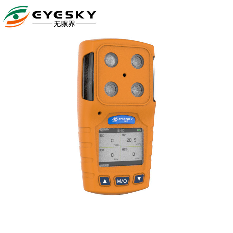 Personal multi gas detector with Audible, Visual, Vibration