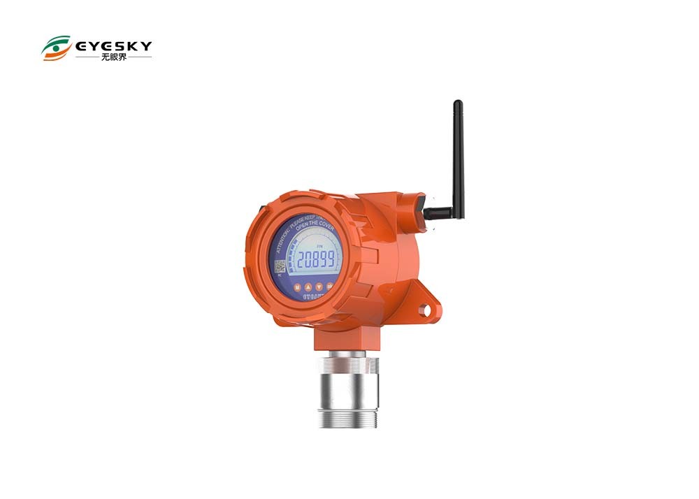 Infrared Remote Control Wireless Gas Detector White / Orange / Red Backlight